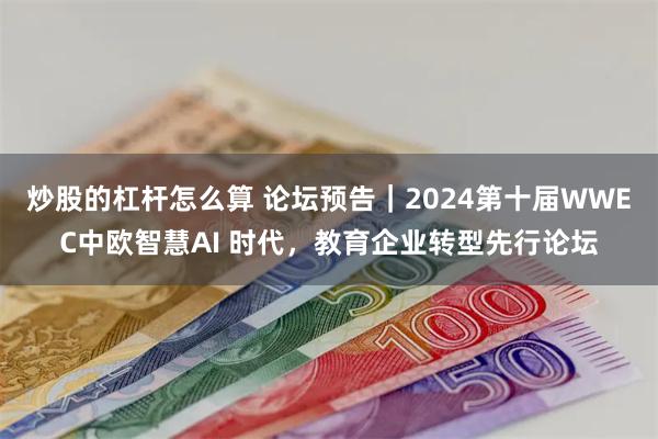 炒股的杠杆怎么算 论坛预告｜2024第十届WWEC中欧智慧AI 时代，教育企业转型先行论坛