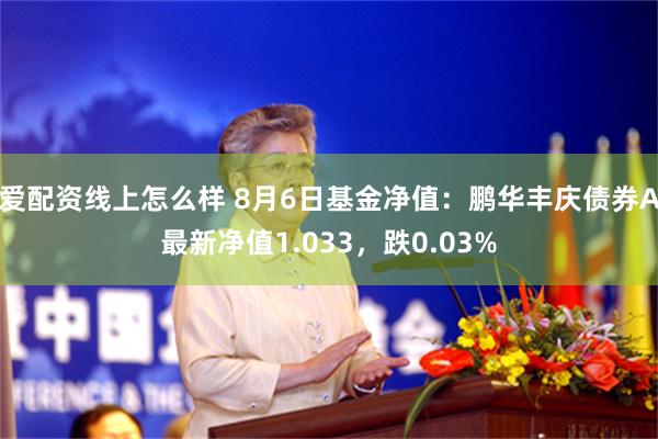 爱配资线上怎么样 8月6日基金净值：鹏华丰庆债券A最新净值1.033，跌0.03%