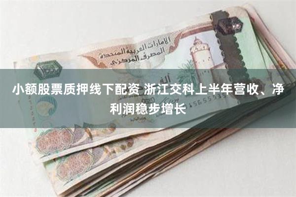 小额股票质押线下配资 浙江交科上半年营收、净利润稳步增长